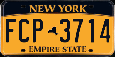 NY license plate FCP3714