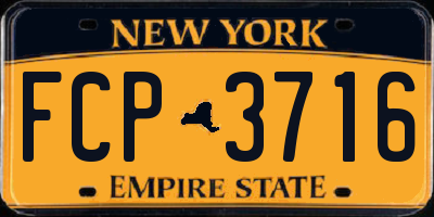 NY license plate FCP3716
