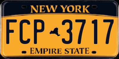 NY license plate FCP3717