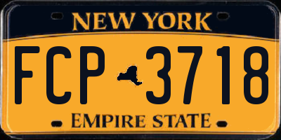 NY license plate FCP3718
