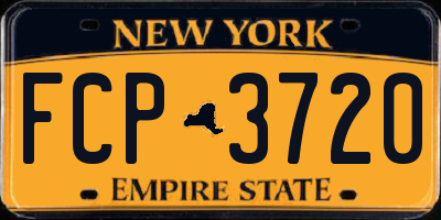 NY license plate FCP3720