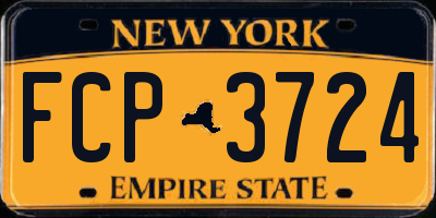 NY license plate FCP3724