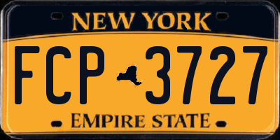 NY license plate FCP3727