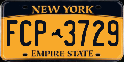 NY license plate FCP3729