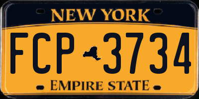 NY license plate FCP3734