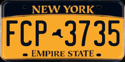 NY license plate FCP3735