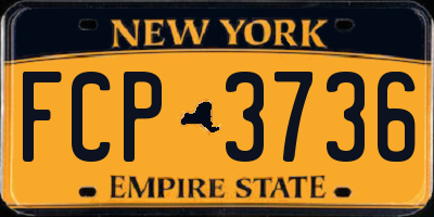 NY license plate FCP3736