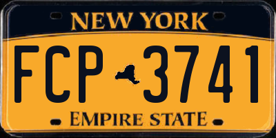 NY license plate FCP3741