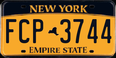 NY license plate FCP3744