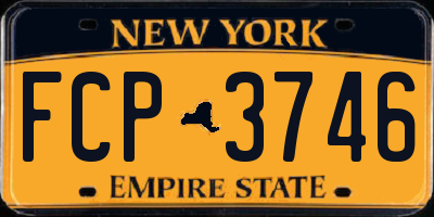 NY license plate FCP3746