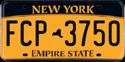 NY license plate FCP3750