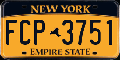 NY license plate FCP3751