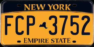 NY license plate FCP3752