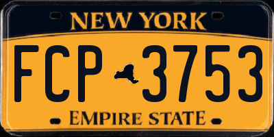 NY license plate FCP3753
