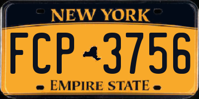 NY license plate FCP3756