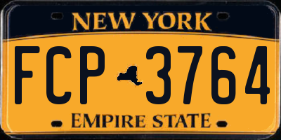 NY license plate FCP3764