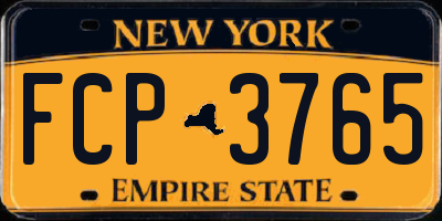 NY license plate FCP3765