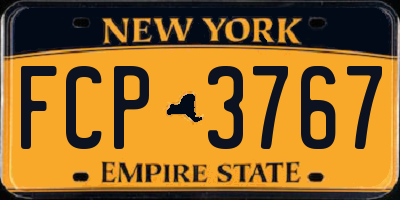 NY license plate FCP3767