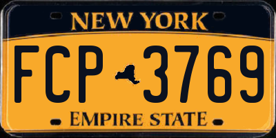 NY license plate FCP3769