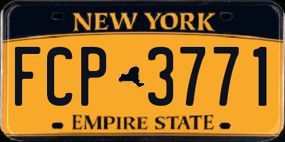 NY license plate FCP3771
