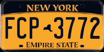 NY license plate FCP3772