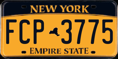 NY license plate FCP3775