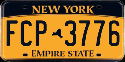 NY license plate FCP3776