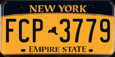 NY license plate FCP3779