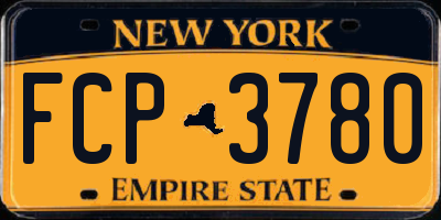 NY license plate FCP3780