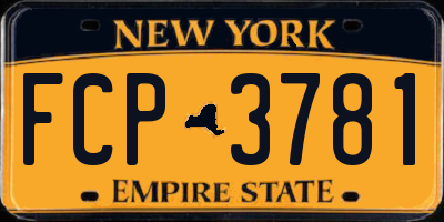 NY license plate FCP3781