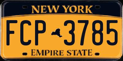 NY license plate FCP3785