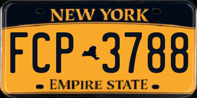 NY license plate FCP3788