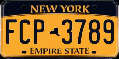NY license plate FCP3789