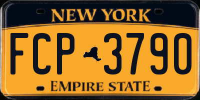 NY license plate FCP3790