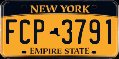 NY license plate FCP3791