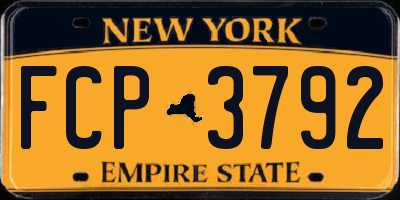 NY license plate FCP3792