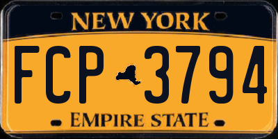 NY license plate FCP3794