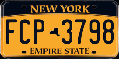 NY license plate FCP3798