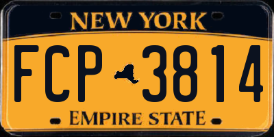 NY license plate FCP3814