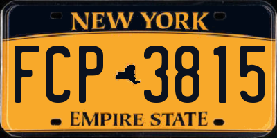 NY license plate FCP3815