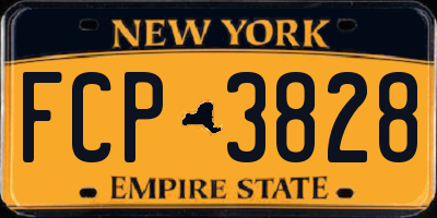 NY license plate FCP3828