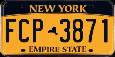 NY license plate FCP3871