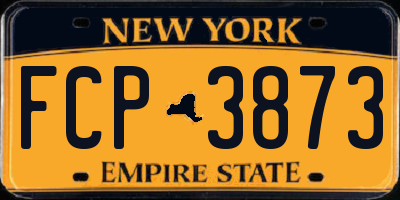 NY license plate FCP3873