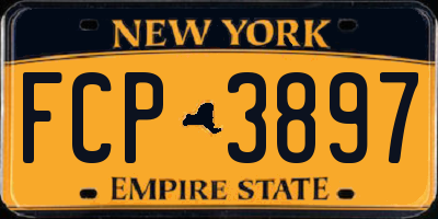 NY license plate FCP3897