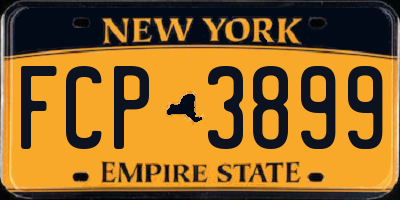 NY license plate FCP3899