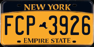 NY license plate FCP3926