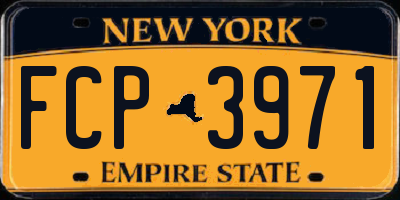 NY license plate FCP3971