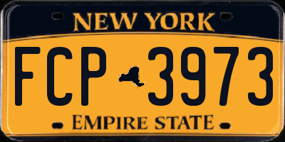 NY license plate FCP3973