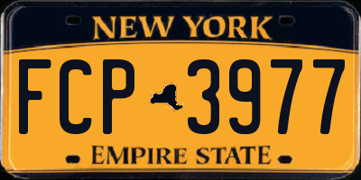 NY license plate FCP3977