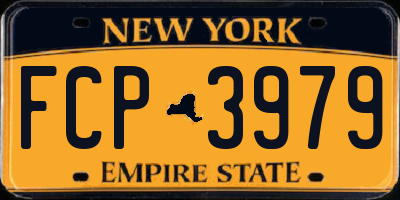 NY license plate FCP3979